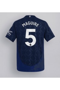 Manchester United Harry Maguire #5 Fotballdrakt Borte Klær 2024-25 Korte ermer